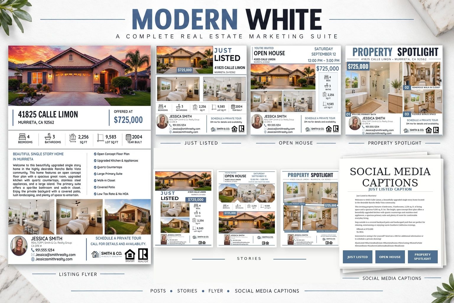 Modern White real estate marketing style